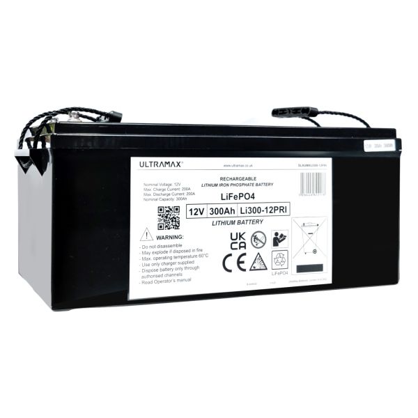 Ultramax 12v 300Ah Lithium LiFePO4 Battery
