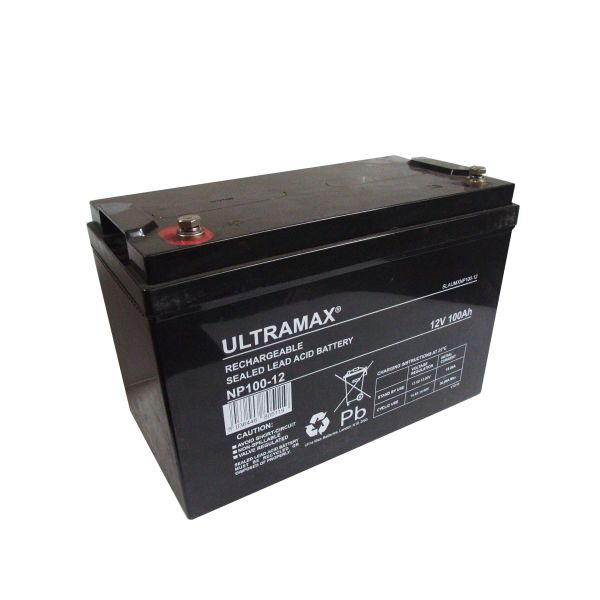 UltraMax NP100-12, 12v 100Ah Sealed Lead Acid Battery