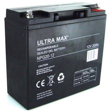 UltraMax NPG20-12, 12v 20Ah Sealed Gel Battery