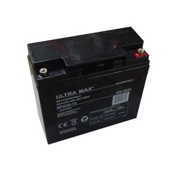 UltraMax NPG22-12, 12v 22Ah Sealed Gel Battery