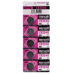 Maxell CR2040 Lithium Coin Battery - Pack of 5