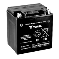 Yuasa YIX30L (Wet Charged) 12V  31.6Ah High Performance MF VRLA Battery for Motorbikes and Quadbikes
