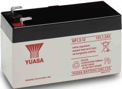 YUASA NP1.2-12F/RETARD, 12V 1.2AH 20HR VRLA LEAD ACID - AGM - NON SPILLABLE BATTERY