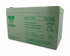 YUASA NP12-12F/RETARD, 12V 12AH 20HR VRLA LEAD ACID - AGM - NON SPILLABLE BATTERY