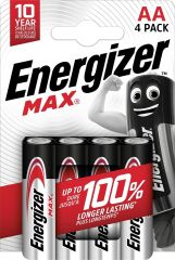 Energizer Max Alkaline Battery AA LR6 | Pack of 4