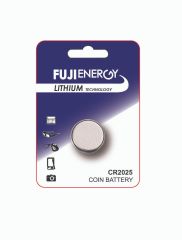 CR2025 FUJIENERGY Lithium Coin Cell, blister pack of 1