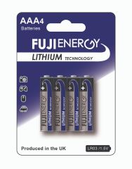 AAA FUJIENERGY Lithium Technology, blister pack of 4