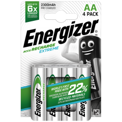 Energizer AA Extreme Rechargeable Batteries | 4 Pack