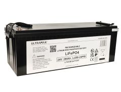 UltraMax 24v 280Ah Prismatic Lithium Iron Phosphate, LiFePO4 Battery with Charger