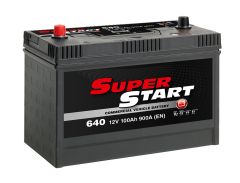 SUPER START 640 12V 100AH 900 CCA SMF HEAVY DUTY CARGO BATTERY. L 330mm x W 173mm x H 240mm inc posts