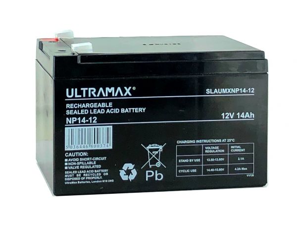UltraMax 12V 14Ah Sealed Lead Acid Rechargeable Battery