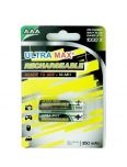 Ultra Max Rechargeable, AAA / R03 Size, Ni-MH, 350 mAh, 2 Batteries in a Pack.