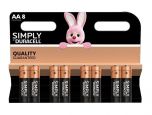 Duracell Simply AA/MN1500 Battery 1.5V - Pack of 8