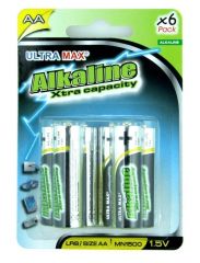 ULTRA MAX AA Alkaline - 6 Batteries in a Pack