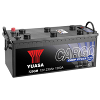 Yuasa 725GM YBX5625-230, 12V 230Ah 1150A  Cargo Deep Cycle Battery - Glass Matt Seperators