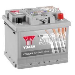 Yuasa YBX5063 (063T Elite), 12V 50Ah 480A Silver High Performance Battery (4 Years Warranty)