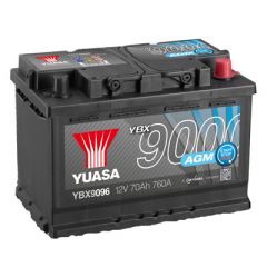 Yuasa AGM  YBX9096 (096AGM) Stop Start Plus Battery - 12v 70Ah 760 CCA(4 Years Warranty)