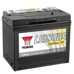 Yuasa L26-80 - 12V 80Ah 540A Leisure Battery For Caravans, Yachts, Motor Boats, Narrow Boats etc