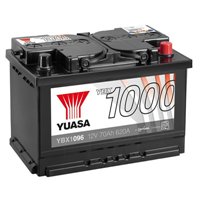 Yuasa YBX1096 Professional - 12V 70Ah 620A CaCa Car Batteries - 3 Years Warranty