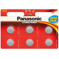 Panasonic CR2025 3V Lithium Coin Cell Pack of 6