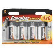 Energizer Ultra Plus D Size, 4 Batteries in a Pack
