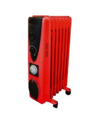 ULTRA MAX Oil Heater (1500W) 7 Fin with Timer - Red