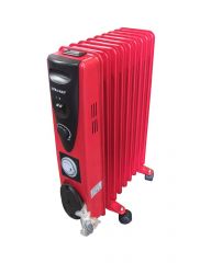 ULTRAMAX Oil Heater (2000W) 9 Fins with Timer - Red