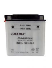 Ultramax 12N10-3A-2, 12v 10Ah Motorcycle Batteries  L(mm) W(mm) H(mm) 135 90 145
