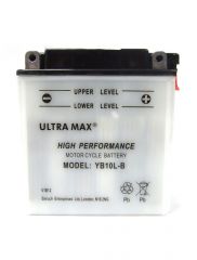 Ultramax Yumicron YB10L-B, 12v 11Ah Motorcycle Batteries. L(mm) W(mm) H(mm) 135 90 145