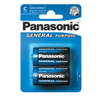 Panasonic R14 C Size Battery  1.5V Pack of 2