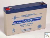 Powersonic ps670, 6V 7.0 Ah Lead-Acid Rechargeable Battery