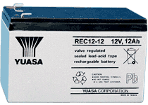 Yuasa REC12-12, 12V 12Ah 20HR Valve Regulated Lead Acid Rechargeable Battery