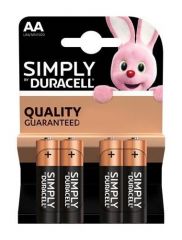 Duracell Simply AA/LR6 Battery - Pack of 4