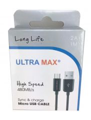 Ultra Max USB to Micro USB cable 1 M length