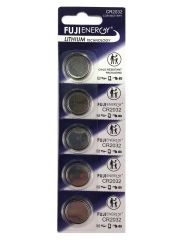 Fuji Energy Lithium CR2032 Coin Cell pack of 5