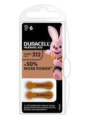 Duracell Hearing aid Batteries DA312, 1.4v Zinc Air
