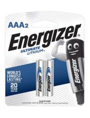 Energizer Ultimate Lithium AAA Size, 2 Batteries in a Pack