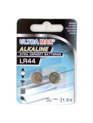 Ultra Max Electronics Button Cell Batteries LR44 Pack of 2