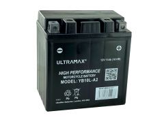 Ultramax Yumicron YB10L-A2, 12v 11Ah Motorcycle Batteries. L(mm) W(mm) H(mm) 135 90 145
