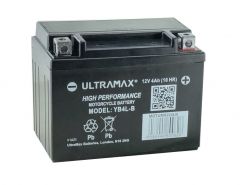 Ultramax Yumicron YB4L-B, 12v 4Ah Motorcycle Batteries. L(mm) W(mm) H(mm) 120 70 92