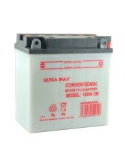 Ultramax 12N9-3B, 12v 9 Ah Motorcycle Batteries. L(mm) W(mm) H(mm) 135 75 139