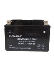 Ultramax YT12A-BS, 12v 10Ah Motorcycle Batteries. L(mm) W(mm) H(mm) 150 87 105