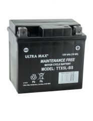 Ultramax TTX5L-BS (Replaces Yuasa YTX5L-BS), 12v 4Ah Motorcycle Batteries. L(mm) W(mm) H(mm) 114 67 104