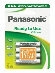 Panasonic R03  Ready-to-Use AAA 1.2V Rechargeable Batteries 750mAh