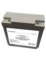 Ultramax LI7.5-24, 24V 7.5Ah LiFePO4 Battery Replace SLA 24V 7Ah with 4 times cycle life, lighter weight, Charger Included